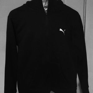 Boys Wool Lined Puma Hooded Sweatshirt Jacket